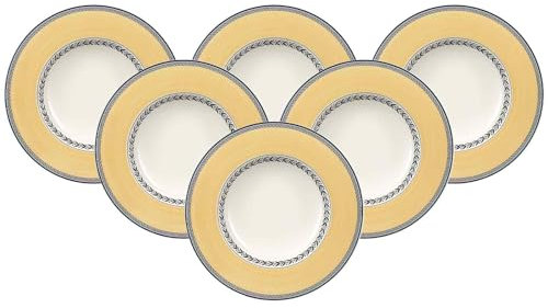 Villeroy & Boch 1010682700 - Set di 6 piatti fondi Audun Fleur, in acciaio INOX