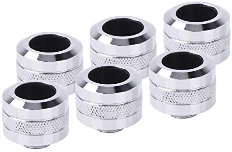 Alphacool 6 Raccords à Compression pour Tube Ø16mm Eiszapfen Pro (Argent)