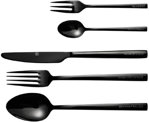 räder Besteck Set 5-teilig Anthrazit Edles Edelstahl Besteck Modern