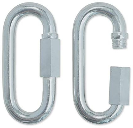 Meister Quick Link Screwlock Carabiners - Galvanized Steel w/Threaded Hex Connector - M12 (4.2) x 2pk