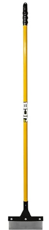 JCB 8 Spring Steel Floor Scraper - Long Handle | Spring Steel Floor Scraper, For Plastering & Tiling, Soft-Grip Handle, Professional Grade