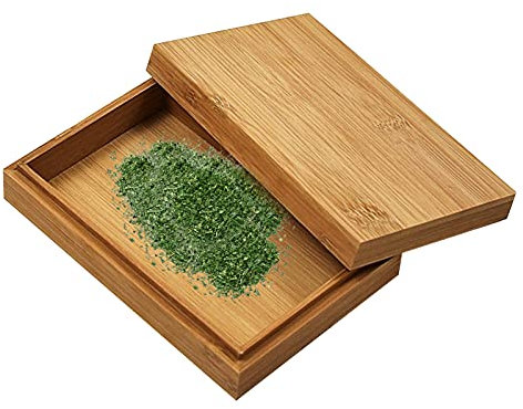 Caja de madera de bambú y madera con tapa, caja de té, caja de regalo, caja de madera, caja de regalo, caja grande de madera, caja de té, 16,5 x 11 x 3,84 cm