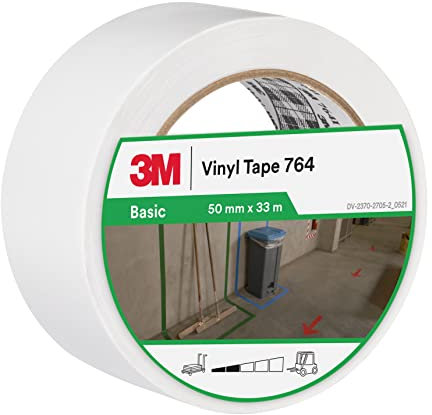 3M PVC-Klebeband 764i, weiss, 50 mm x 33 m, Weiss
