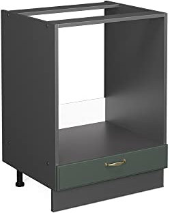 Vicco Oven housing cabinet Fame-Line, Green-Gold Country House/Anthracite, 60 cm without worktop