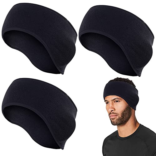 VEGCOO 3 Pezzi Fascia per Gli Sport Invernali, Fasce per Capelli Cerchietti Donna e Uomo, Scaldini per le Orecchie per Corsa Ciclismo Yoga Escursionismo