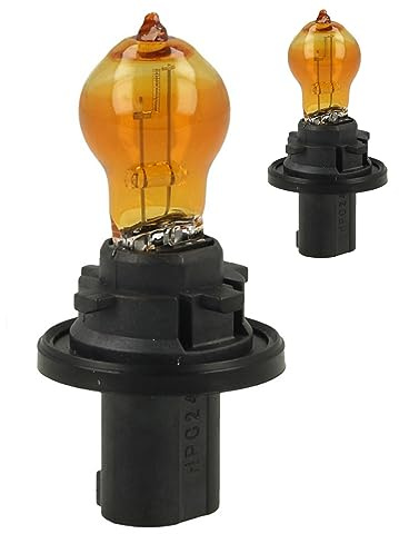 2 stycken 12V billampor, halvljus, helljus, dimljus etc. (HPC24WY 12V 24W Amber)
