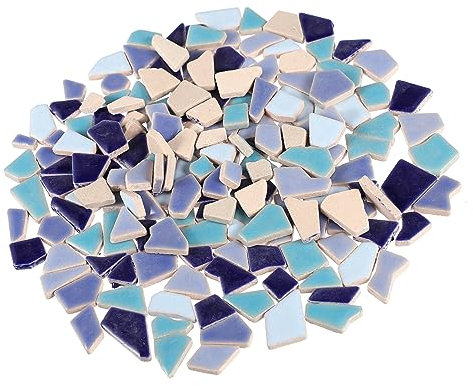 NUOBESTY 200g Bunte Unregelmäßige Keramik Mosaiksteine Glasiert Kreative Diy Fliesen Chips Für Wand Badezimmer Deko Gestaltung