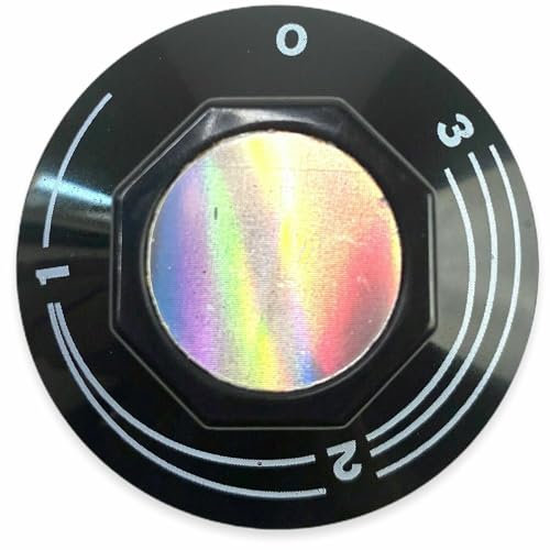 Knebel Drehknopf Energieregler 1-3 ø50mm Achse ø 6x4,6mm Abflachung oben schwarz