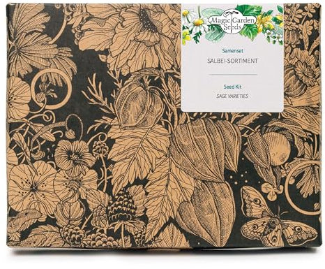 Salbei-Sortiment - Samen-Geschenkset mit 7 aromatischen & schön blühenden Sorten zum Würzen & Räuchern