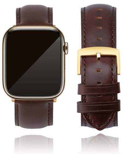 CORROPELLE Uhrenarmbänder Kompatibel mit Apple Watch Leder Armband 49mm 46mm 45mm 44mm 42mm 41mm 40mm 38mm, Hochwertig Leder Ersatz Armband für iWatch Serie 11 10 9 8 7 6 5 4 3 2 1 SE1/2/3 Ultra1/2/3