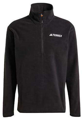 adidas Men's Terrex Multi Essentials Half Zip Fleece Jacket, Black, 3XL