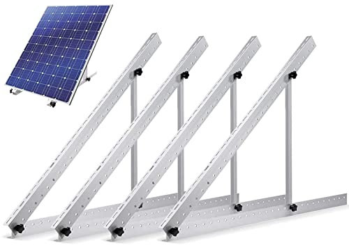 Solarpanel Halterung 1040MM,4 Stück 41 Halterung Solarpanel Flachdach Für 2 Solarmodul,Halterungen Für Balkonkraftwerk Für Solarpanel 200W-350W Mit Einstellbar Neigungswinkel,Solarpanel Befestigung