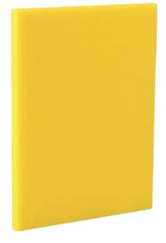 Professional Chopping Board 400x300x20mm Heavy Duty Plastic Cutting Dicing Slicing Board (Yellow)