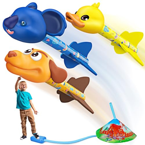 Funblitz Outdoor Raketen-Spielzeug für Kinder 3-12 Jahre - Garten-Spiele-Geschenk für Jungen