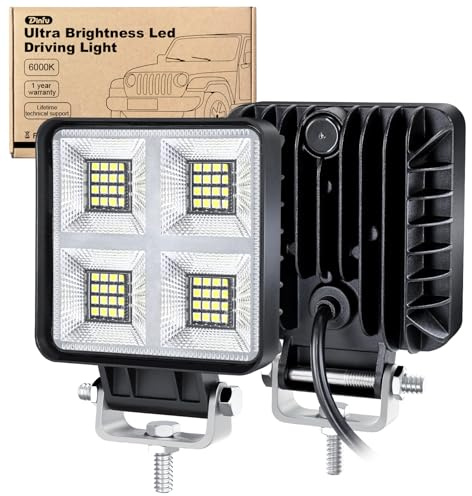 Dinfu 2 pack 160W LED Scheinwerfer Lampen12v Led Arbeitsscheinwerfer Zusatzscheinwerfer, 6000K LED Arbeitsleuchte Offroad FlutlicDF00107 ht für SUV ATV Truck KFZ