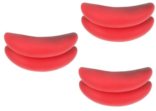 VICASKY 3sätze Cosplay Lippenrequisit Lustiger Für April-Scherz-Tag Große Rote Gummilippen Für Partys Karneval Und Kostümfeiern Bequem Und Leicht Zu Tragen
