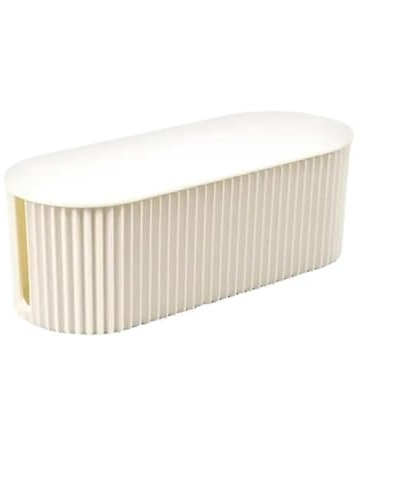 WJIAYAO Kabelbox Steckdosenleiste, Kabelaufbewahrungsbox, Kabelaufbewahrungs-Organizer, Schreibtisch-Kabel-Organizer, Verlängerungskabel-Verstecke for Kabel, Steckdosenleisten(White S)