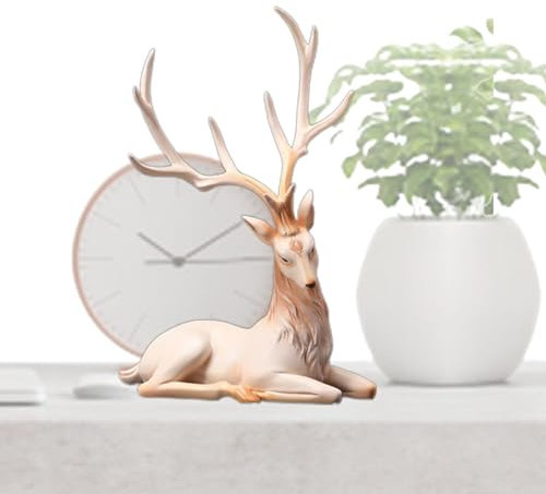 Generisch Weihnachts-Rentierfiguren, Rentier Weinregal Figur Bücherregal Kreatives Harz Hirsch Handwerk, Modernes, bedeutungsvolle Figur für Einweihungsparty, Weihnachten, Hochzeit, Eröffnungsfeier