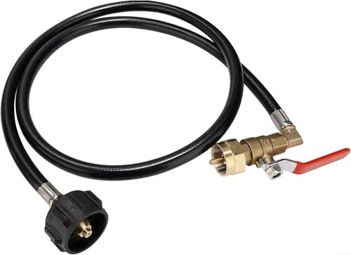 Tuyau de recharge de propane, convient pour divers besoins de cuisson et de chauffage en plein air, y compris les réchauds de camping, etc. Caoutchouc et cuivre 100 cm