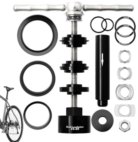 Generisch Fahrrad-Headset-Presswerkzeug, BB-Tretlager-Werkzeug - Mehrzweck-Lagerpresswerkzeug aus Aluminiumlegierung,Werkzeugsatz zum Entfernen des Innenlagers für BB86, BB30, BB91, BB92, PF30