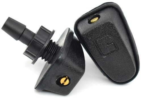 MKVAXR 2Pcs Auto Universal Frontscheibe Wischer Düse Jet Sprayer Kit Sprinkler Wasser Fan Auslauf Abdeckung Washer Spray Outlet Einstellung Scheibenwaschdüsen