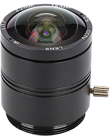 Obiettivo Cctv HD 3,2 Mm 12MP F1.2, Obiettivo per Fotocamera Obiettivo per Fotocamera Professionale con Lunghezza Focale 3,2 Mm Obiettivo Cctv 12MP CS Mount Sorveglianza di