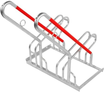 SCHULTE Regalwelt Fahrradparkständer E-Bike, für 2 Stellplätze, ca. 70x82x93 cm (LxHxB), modular, verzinkt, Anlehnparker