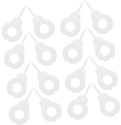 TOYANDONA 100 Agujas para Agujeros de Chupetes y Biberones para Ñiño y Niño, de Plástico Blanco, Reemplazables y Diseñadas para Destapar Orificios Fácilmente