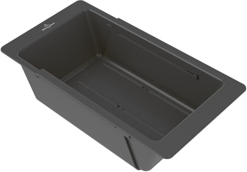 Villeroy & Boch Accessoires de Cuisine Cuve Suspendue Pièce Amovible en Plastique pour Evier Organisateur de Cuisine à Suspendre dans l'évier Angle Anthracite
