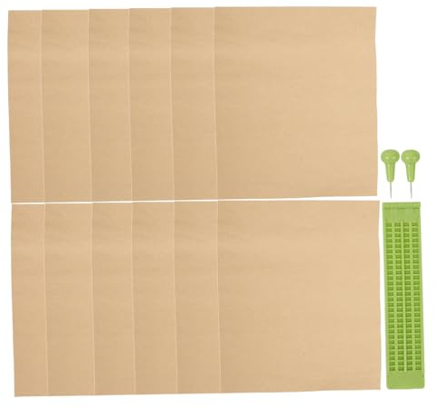SOPOTUTU Set Portatile per Scrittura Braille Tavoletta in Plastica Resistente e Carta Dedicata per Non Vedenti, per Studio e Apprendimento