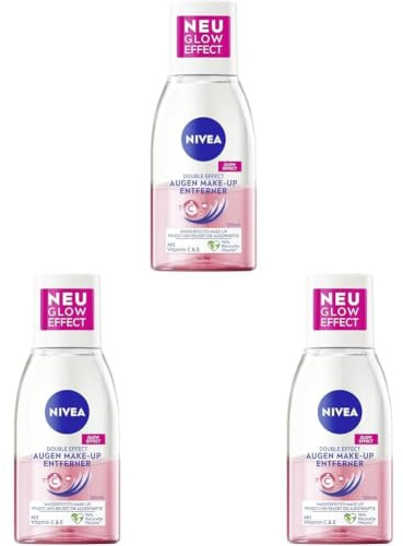 NIVEA Double Effect Augen Make-up Entferner 125ml (Packung mit 3)
