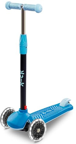 Kick Kickboard™ | Kinderroller ab 2 Jahre | Kids Scooter für Jungs und Mädchen | Mit LED Rollen & Höhenverstellbar | mitwachsend für Kinder von 2-7 Jahren (Blue)