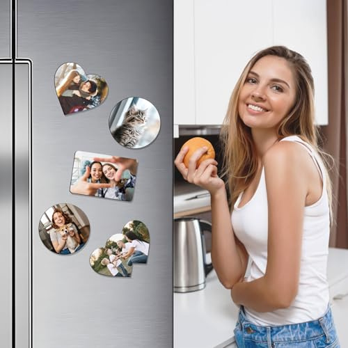Kühlschrankmagnet Personalisierter Fotomagnete Selbst Gestalten, Magnet Personalisiert Bild für Kühlschrank, Schließfach und Büro Dekoration Geschenke für Weihnachten Valentinstag(1 Stück)