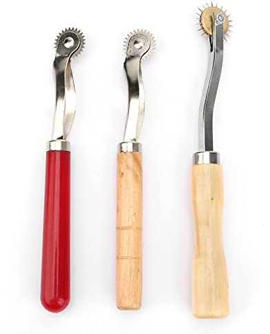 Rueda de rastreo, 3pcs Puntada profesional Marca espaciadora Ruleta Ruleta Ruleta Herramienta de corte para tela de papel de cuero de costura de bricolaje