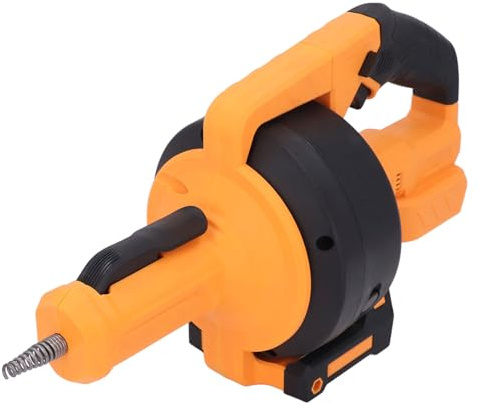 Cryfokt Coclea di Drenaggio Elettrica Wireless con Alimentazione Automatica, Cavo Flessibile per Eliminare i Blocchi di Drenaggio, Ideale per i Proprietari di Box/Cover, Materiale ABS (YELLOW)
