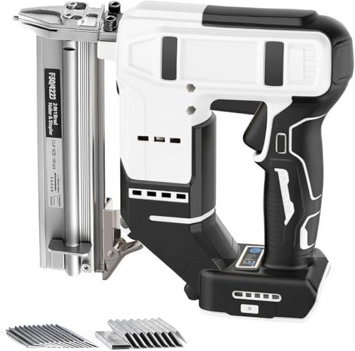 2 in 1 Cordless Brad Nailer Compatible with De wa-lt 20V Battery (No Battery), 18 Gauge Electric Nail Gun/Staple Gun with 1000 Nails & 1000 Staples for Upholstery Carpentry & Wood Working