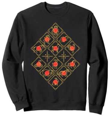Nouvel an Chinois, Signe du Zodiaque Chinois, Signe Animal Chinois Sweatshirt
