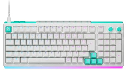 Logitech G G512 X 98 DUAL SWAP, clavier gaming TMR analogique/mécanique | Switches échangeables, taux d'interrogation 8K, déclenchement rapide, RVB LIGHTSYNC, filaire, PC, Mac, FRA AZERTY (Blanc)