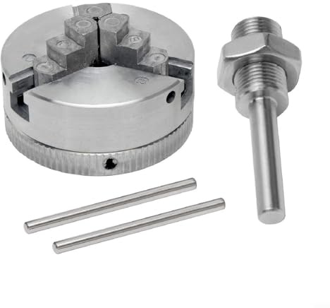 Trurovem Mandril de torno de cuatro mandíbulas Z011A - Abrazadera manual de 4 mandíbulas para torneado de madera de metal de 12 a 65 mm, externo de 1,8 a 56 mm, accesorio interno de aleación de zinc