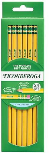 Dixon Ticonderoga - Confezione di matite n. 2 in legno Box of 24 Yellow