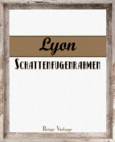 Homedeco-24 Lyon Schattenfugenrahmen 20x30 cm in Beige Vintage ohne Verglasung ideal für Canvas Leinwand Bilder Farbwahl