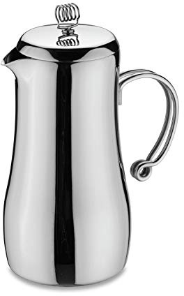 Café Stål Elements Cafetière 1200 ml Double Paroi en Acier Inoxydable, Finition Miroir, 4 Tasses