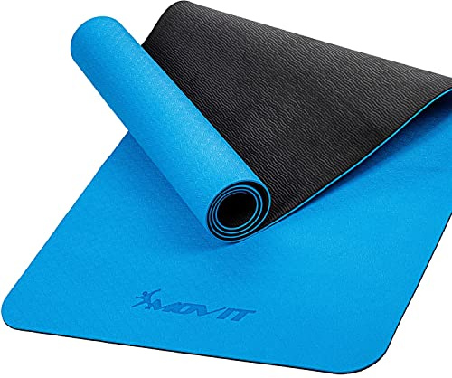 MOVIT Tappetino da Yoga - in TPE, Pieghevole, Antiscivolo, Grande, Lavabile,190x100 cm/190x60cm, Spessore 0,6 mm, 12 Colori - Tappeto Palestra, Materassino da Fitness, Pilates, Ginnastica, Yoga Mat