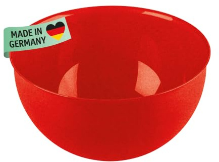 Koziol PALSBY M & L Schüssel 2 & 5 Liter | Salatschale Servierschale Rührschüssel | bruchfest stapelbar biozirkulärer Kunststoff spülmaschinengeeignet | Küche Haushalt (organic red, 2 Liter)