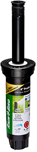 Rain Bird 1804HV15PR Pressure Regulating (PRS) High-Efficiency Professional Pop-Up Sprinkler, 0° - 360° Adjustable Pattern, 12' - 15' Spray Distance, 4 Pop-up Height