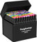 Tongfushop 100 Colored Marker Set, Colouring Pens for Adults, Dual Tip Alcohol Markers for Drawing, Sketching, Anime, Manga, Fun doodling, Felt Tip Pens with Carrying Case & Storage Base