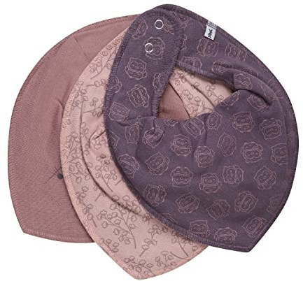 PIPPI Bandana Bib Girl -AOP (3-pack), babero triangulo bebe,