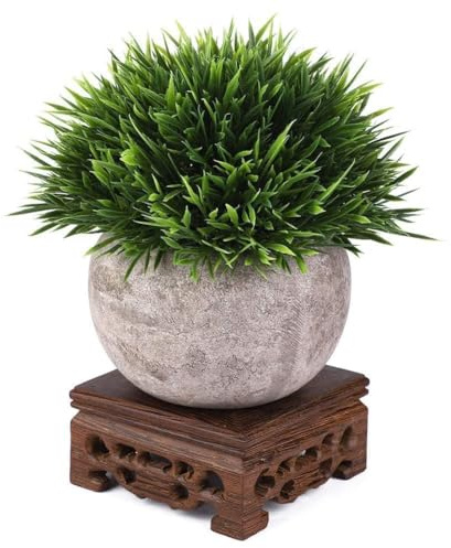 Agatige Bonsai-Stand Holzständer praktische Vase Bonsai Base, Zarte kleine quadratische, Ornamente Holzteekanne, Massivholzbasis für Home Office Dekoration 8cm*8cm*3.7cm