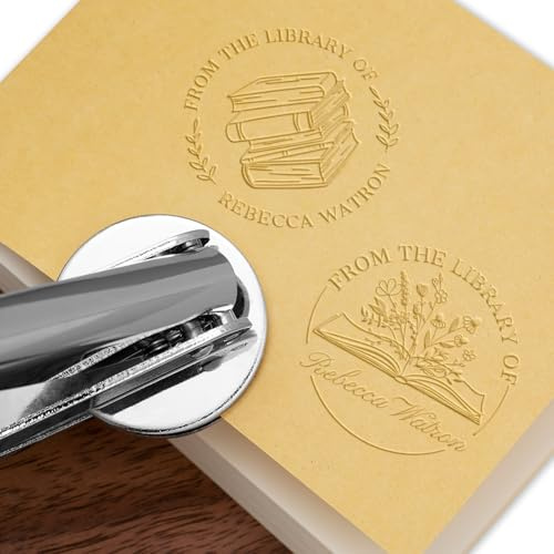 Personalisierter Prägestempel Book Embosser Personalisiert Mit Robustem Stahlgehäuse Und Hochwertigem Messing Prägestempel Für Bücher Bibliothek Hochzeitseinladungen Und Notarsiegel