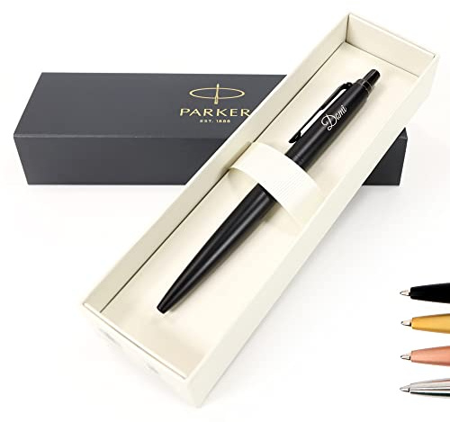 Personalisierter Parker Jotter XL Monochrome Kugelschreiber Stift + Geschenkbox | Schaffen Sie ein ganz einzigartiges Geschenk | Lasergravur - schwarz